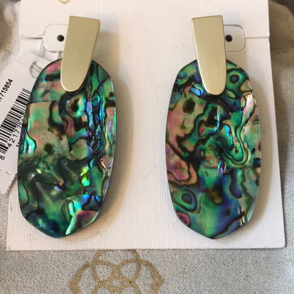 Aragon abalone shell earrings in Gold 30 FINAL